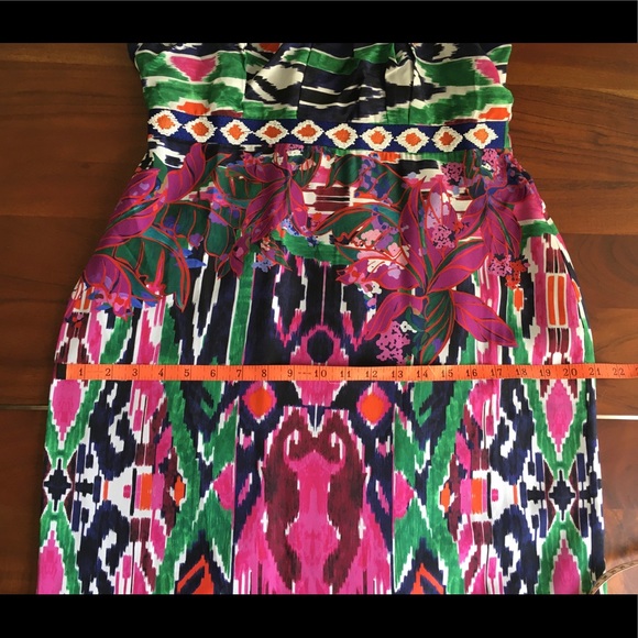 NWT Saloni silk cocktail dress M 10 - Picture 12 of 16